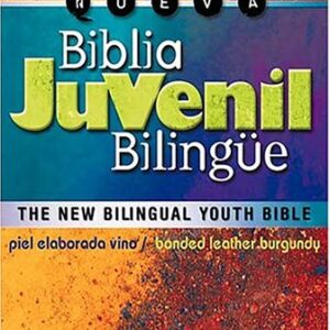 Biblia Juvenil Bilingue - Piel Elaborada Vino RVR1960-NKJV