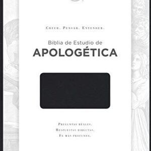 Biblia De Estudio De Apologetica, Negro Imitacion Piel