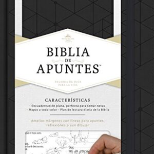 RVR1960 Biblia De Apuntes, Negro Simil Piel