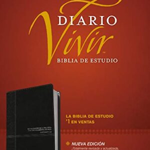 Biblia De Estudio Del Diario Vivir RVR1960 (Letra Roja, Sentipiel, Negro y Onice)