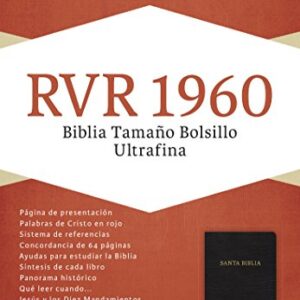 RVR1960 Biblia Ultrafina Tamaño Bolsillo, Piel Fabricada Negro