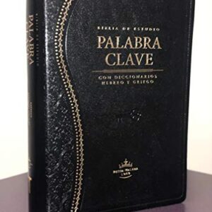 Biblia RVR1960 Palabra Clave Estudio Diccionario Hebreo Y Griego Imitacion Piel Negro